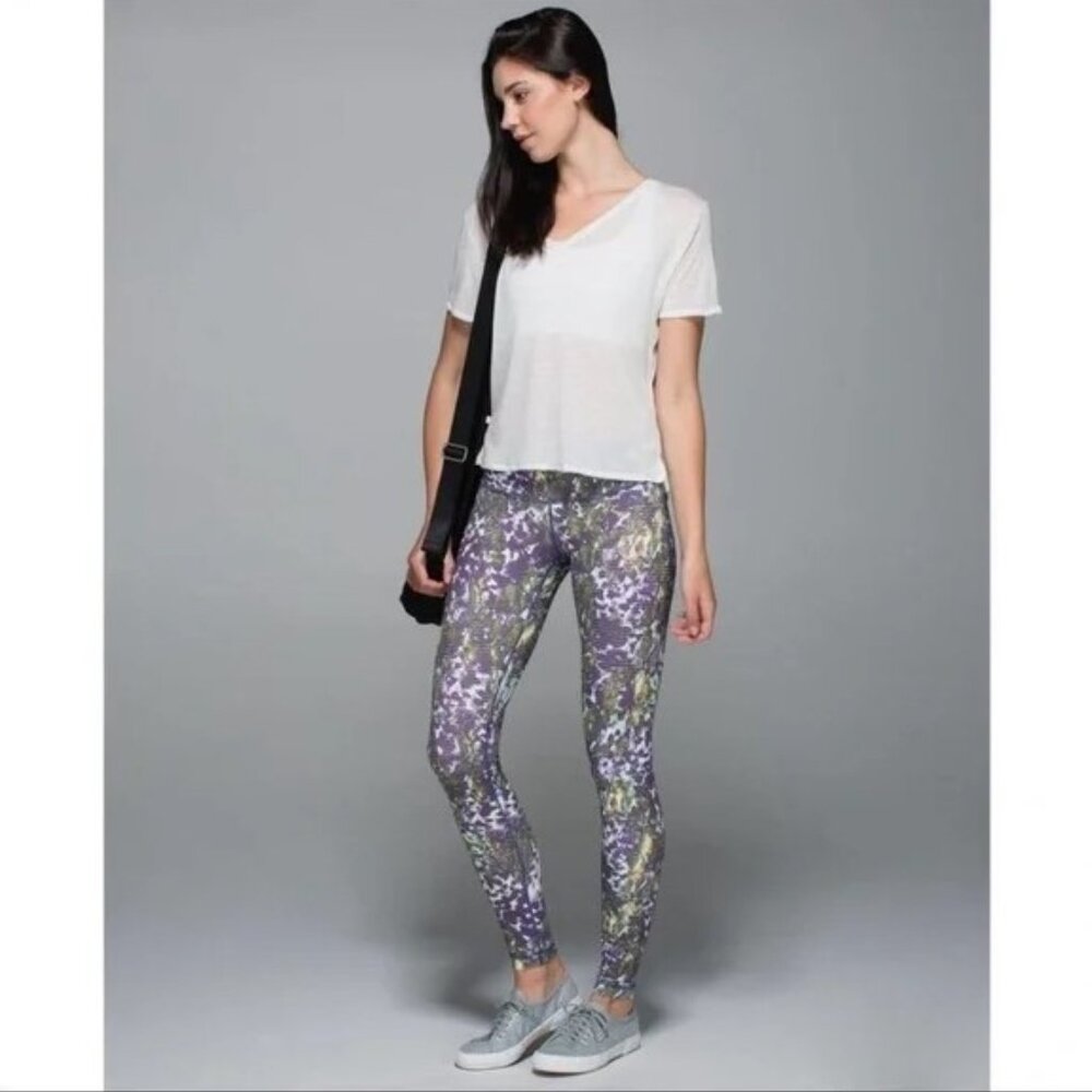 Lululemon Athletica Wunder Under Iris Full Length Leggings Women's Size 8 - Picture 9 of 9